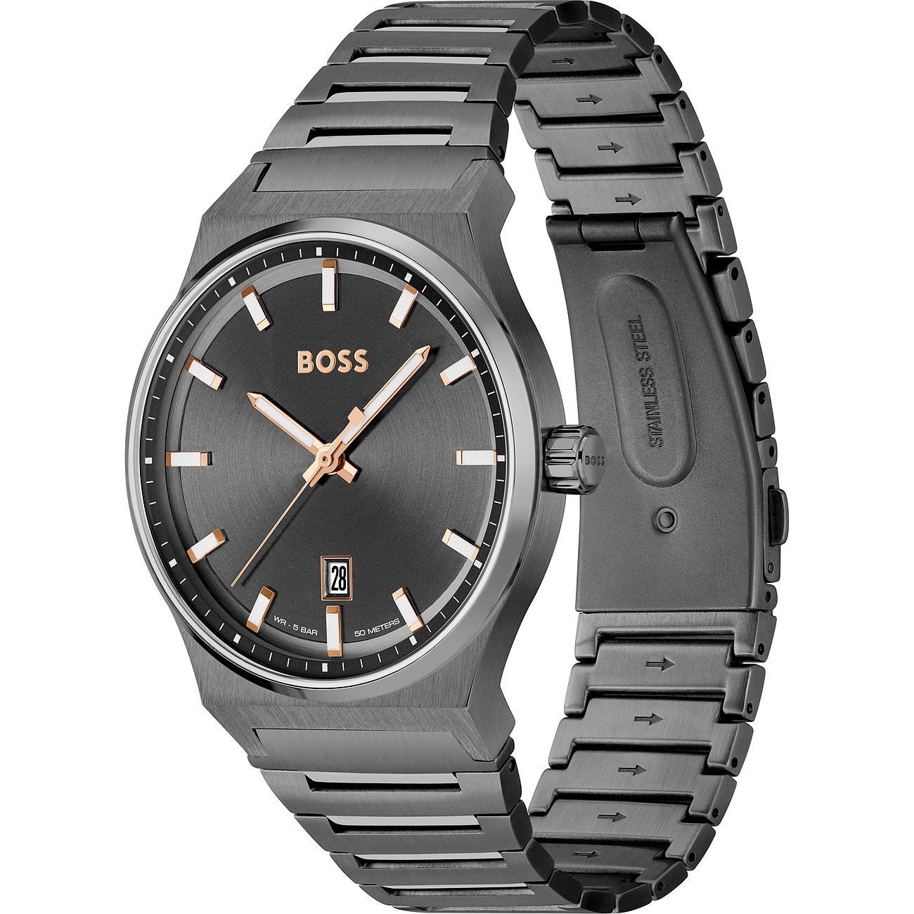 Boss Herrenuhr Candor - Grau – Bild 2
